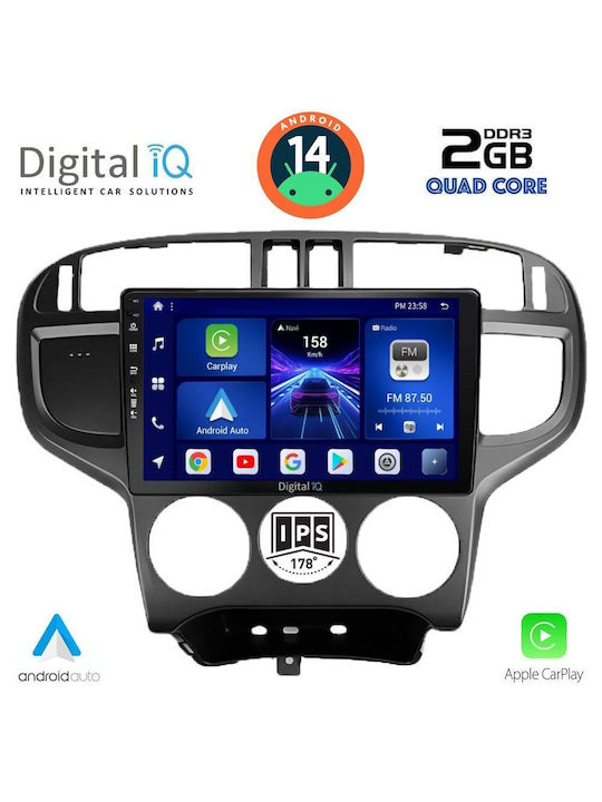 Digital IQ Car Audio System for Hyundai Matrix 2001-2010 (Bluetooth/USB/AUX/WiFi/GPS/Apple-Carplay/Android-Auto) with Touch Screen 9"