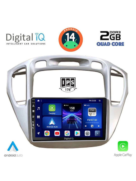 Digital IQ Ηχοσύστημα Αυτοκινήτου για Toyota Highlander 2002-2009 (Bluetooth/USB/AUX/WiFi/GPS/Apple-Carplay/Android-Auto) με Οθόνη Αφής 9"