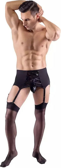 Svenjoyment Sexy Men's Lace Suspender Belt Black Xl