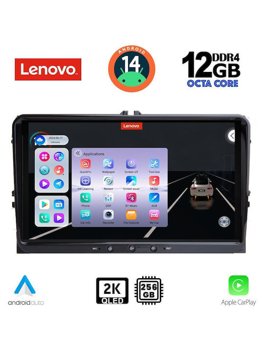 Lenovo Car Audio System for BMW X1 / X3 / X4 2004-2014 (Bluetooth/USB/AUX/WiFi/GPS/Apple-Carplay/Android-Auto) with Touch Screen 9"