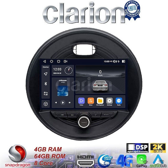 Clarion Ηχοσύστημα Αυτοκινήτου για Mini Cooper / Clubman 2015> (Bluetooth/USB/WiFi/GPS/Apple-Carplay/Android-Auto)