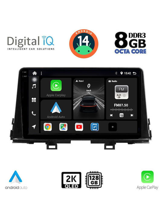 Digital IQ Car Audio System for Kia Picanto 2021 (Bluetooth/USB/AUX/WiFi/GPS/Apple-Carplay/Android-Auto) with Touch Screen 9"