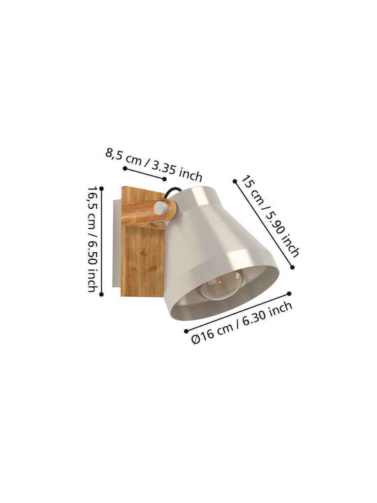 Eglo Single Spot with Socket E27 in Brown Color