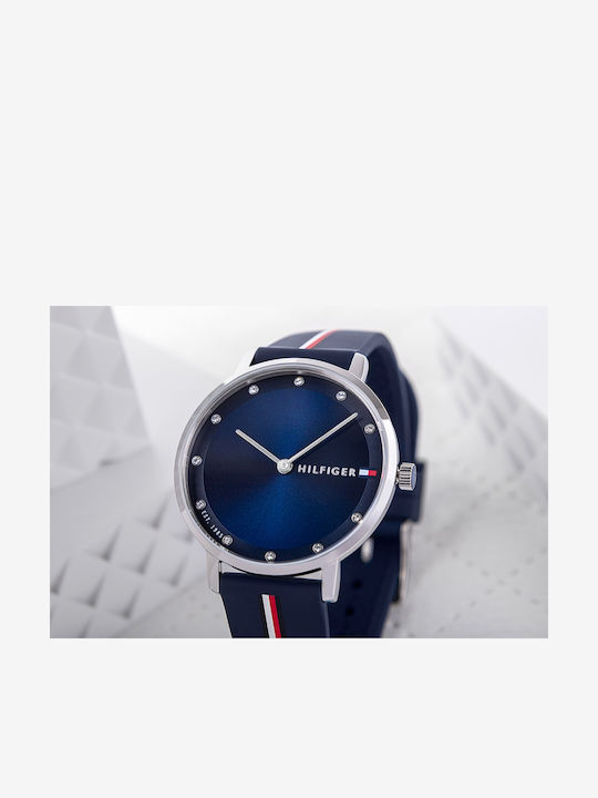 Pippa Women's Watch with Blue Rubber Strap