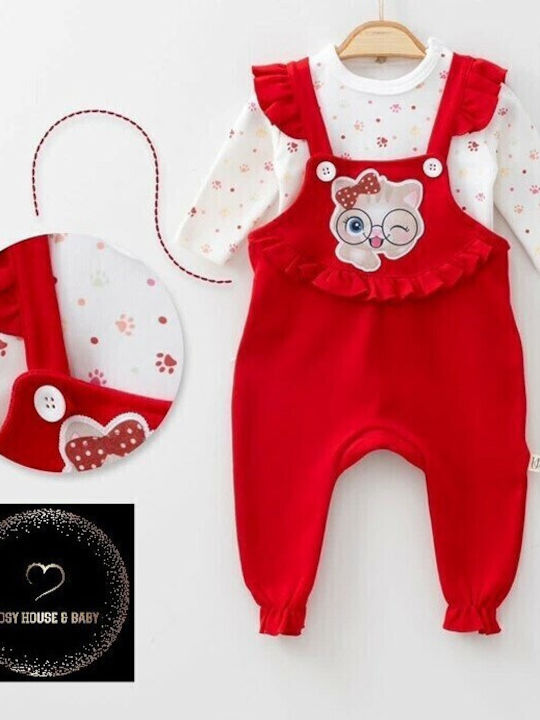 Baby Bodysuit Set Red