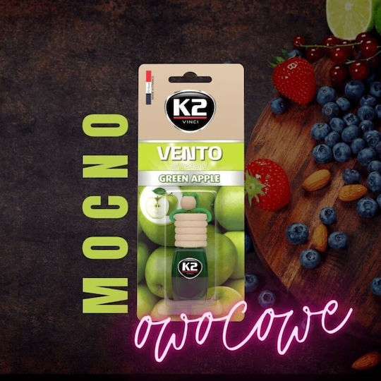 K2 Car Air Freshener Pendand Liquid Vento Green Apple 8ml