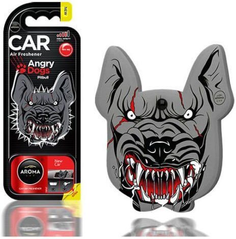 Aroma Car Αρωματική Καρτέλα Κρεμαστή Αυτοκινήτου Angry Dogs New Car 10.5gr