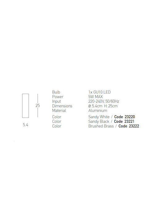 Zambelis Lights Single Spot with Socket GU10 in Bronze Color
