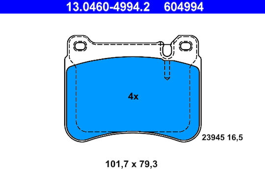 Mercedes-benz C-class W203 Ate Brake Pads 13046049942