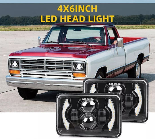 Raistar Ορθογώνιος Προβολέας Αυτοκινήτου LED 45W 17cm 1τμχ