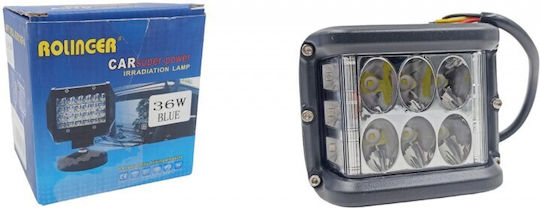 Rolinger Pătratς Rezistent la apă Faruri pentru Autoturisme LED Universal 12V 18W 4cm cu Iluminare Alb 1buc VOL-S3018F4