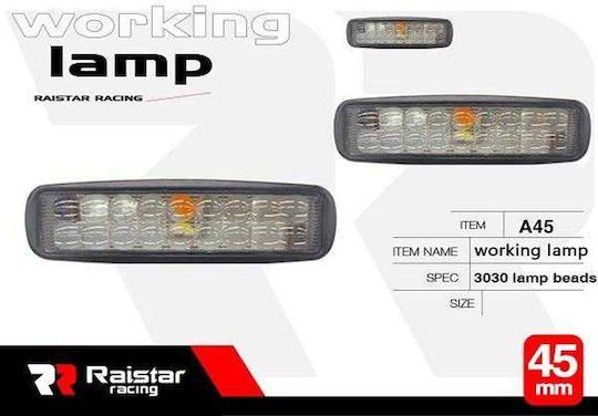 Raistar Ορθογώνιος Προβολέας Αυτοκινήτου LED 1W 1τμχ