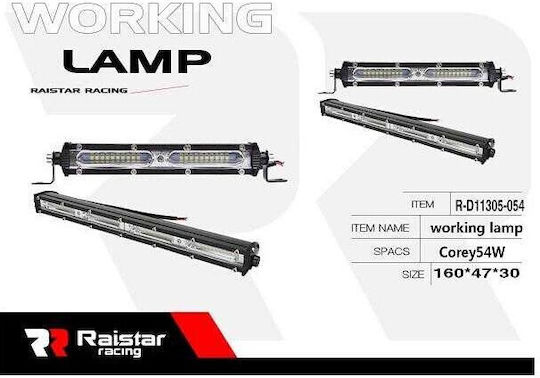 Raistar Headlights Car in Bar Shape LED 54W 16cm 1pcs