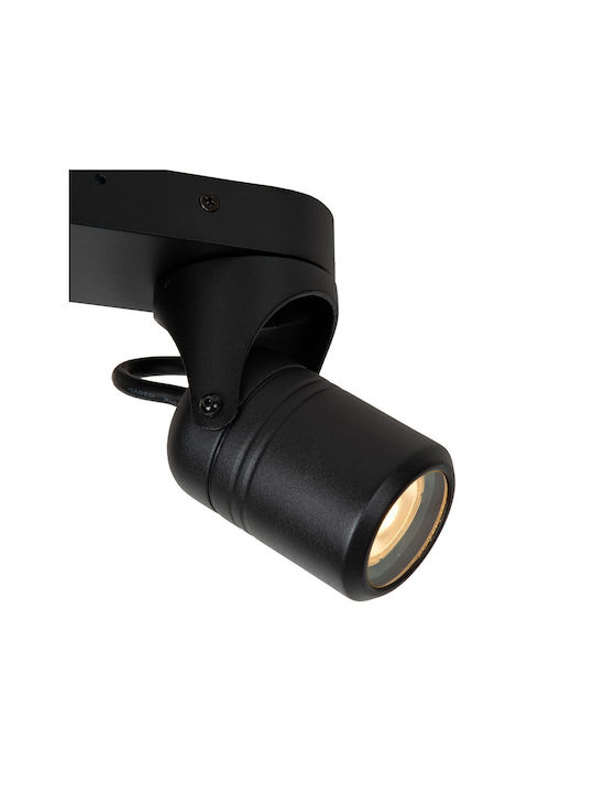 Lucide Lightning Niort Διπλό Σποτ με Ντουί GU10 σε Μαύρο Χρώμα