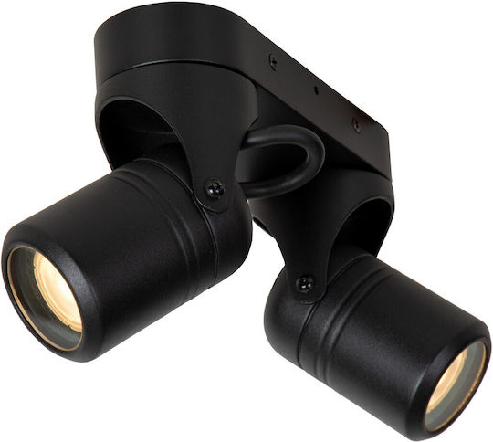 Lucide Lightning Niort Doppel Spot mit Fassung GU10 in Schwarz Farbe