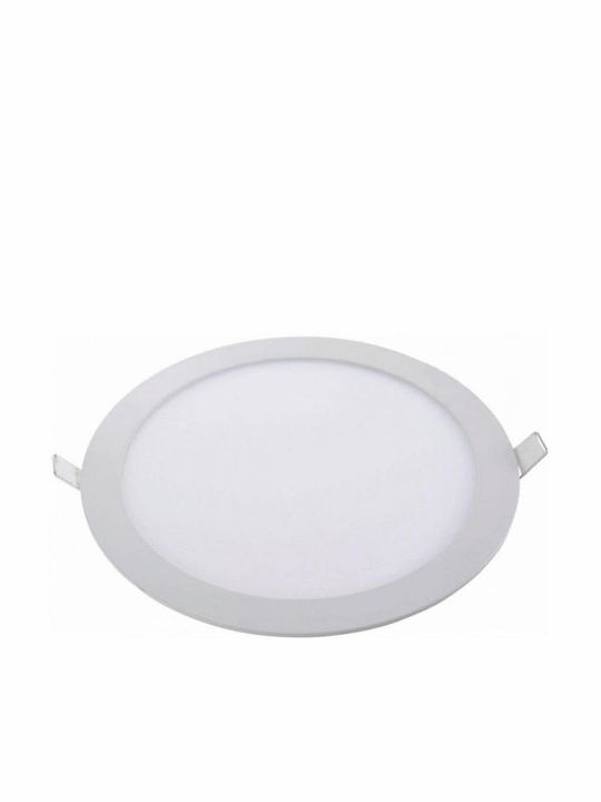 Aca Στρογγυλό Χωνευτό LED Panel 23W με Ψυχρό Λευκό Φως 6500K 29.8εκ.