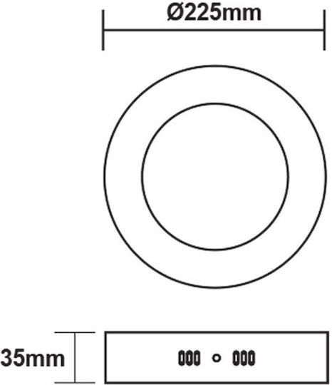 Aca LED Panel 18W 20.9εκ. Aca LED Panel 18W 20.9εκ.