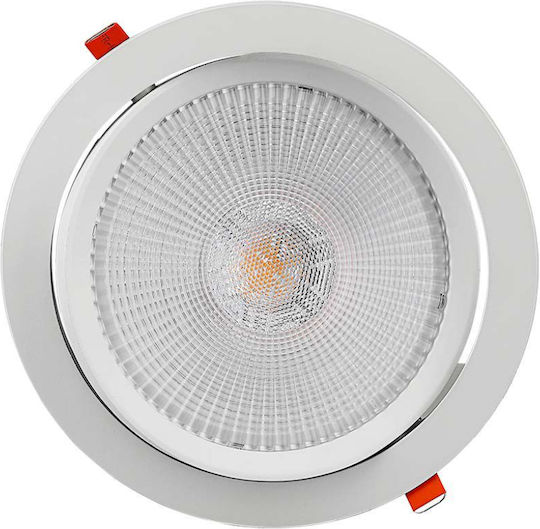 V-TAC Rotund Încastrat Panou LED Putere 30W cu Alb Rece Lumini 22.5x22.5cm.