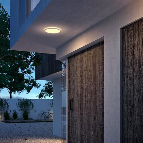 Philips Round Outdoor LED Panel 15W with Warm White Light 2700K 25cm