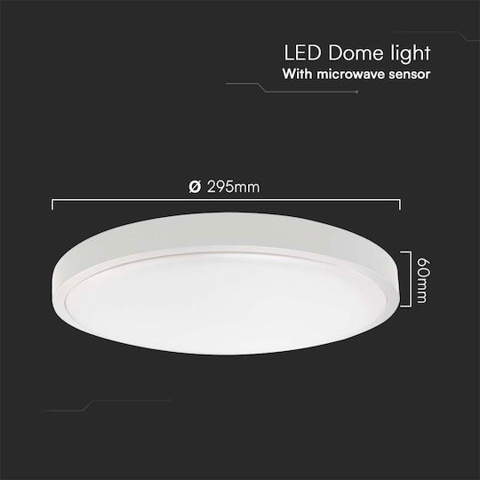 V-TAC Rund Draußen LED Panel 18W mit Natürliches Weiß Licht 4000K