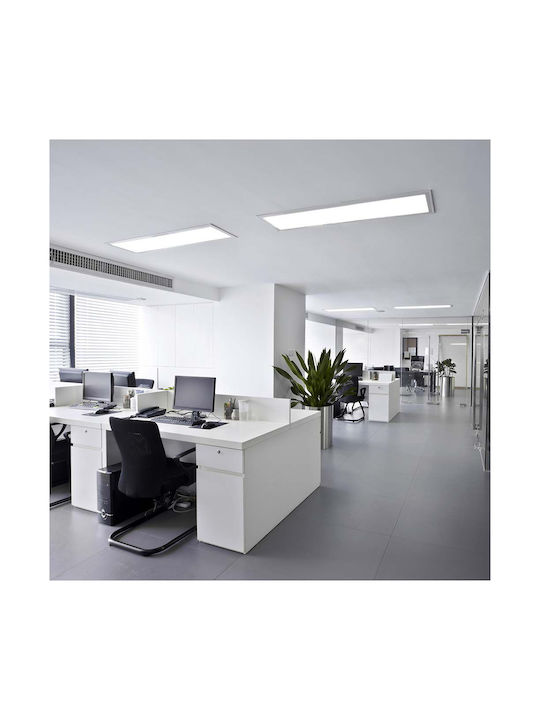 V-TAC Rectangular Recessed LED Panel 40W with Cool White Light 6500K 120x30cm