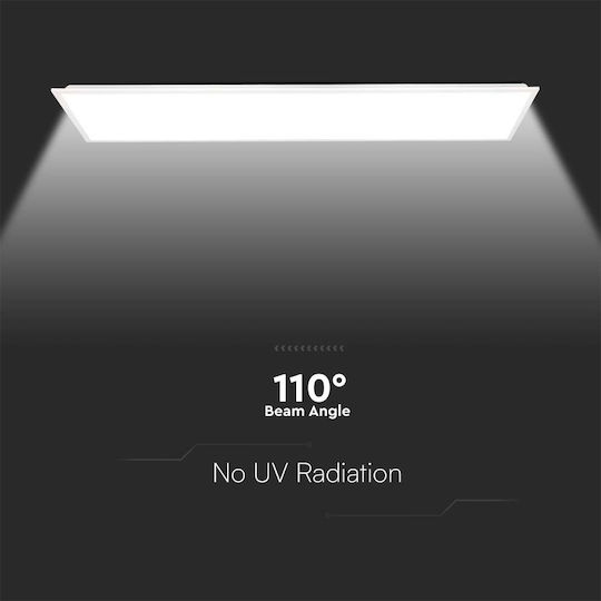 V-TAC Paralelogram Încastrat Panou LED Putere 40W cu Alb Rece Lumini 120x30cm.