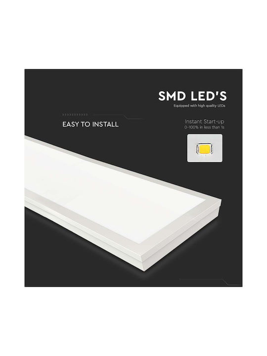 V-TAC Rectangular Recessed LED Panel 40W with Cool White Light 6500K 120x120cm