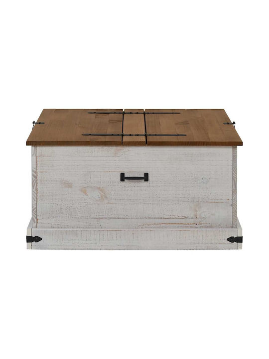 vidaXL Trunchi decorativ Lemn Alb 91x47x47buc
