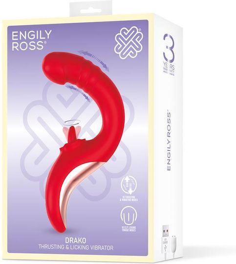 Engily Ross Клитор Вибратор 19.9см Червен
