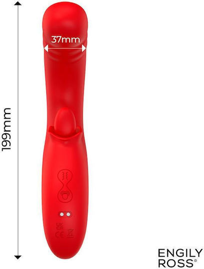 Engily Ross Клитор Вибратор 19.9см Червен