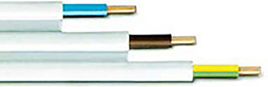 Nexans Καλώδιο Ρεύματος τύπου NYM με Διατομή 3x1.5mm² σε Λευκό Χρώμα 1m Εύκαμπτο