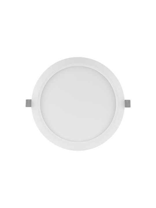 Ledvance Dl Slim Στρογγυλό LED Panel 18W με Θερμό Λευκό Φως 3000K