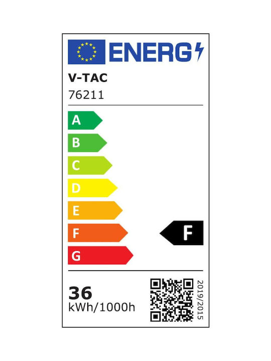 V-TAC Round Outdoor LED Panel 36W with Warm White Light 3000K