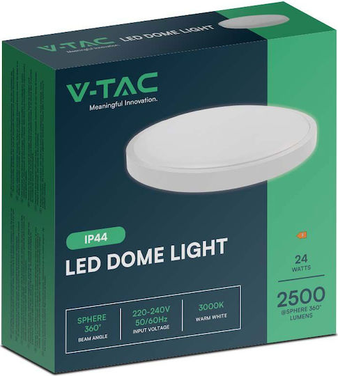 V-TAC Rund Draußen LED Panel 36W mit Warmes Weiß Licht 3000K