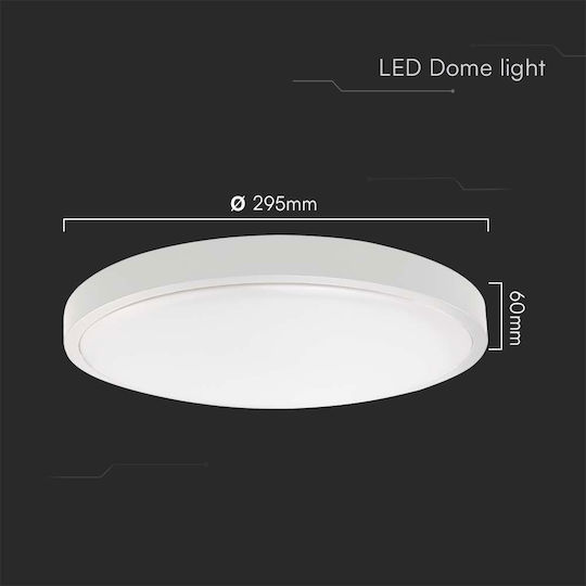 V-TAC Rund Draußen LED Panel 36W mit Warmes Weiß Licht 3000K