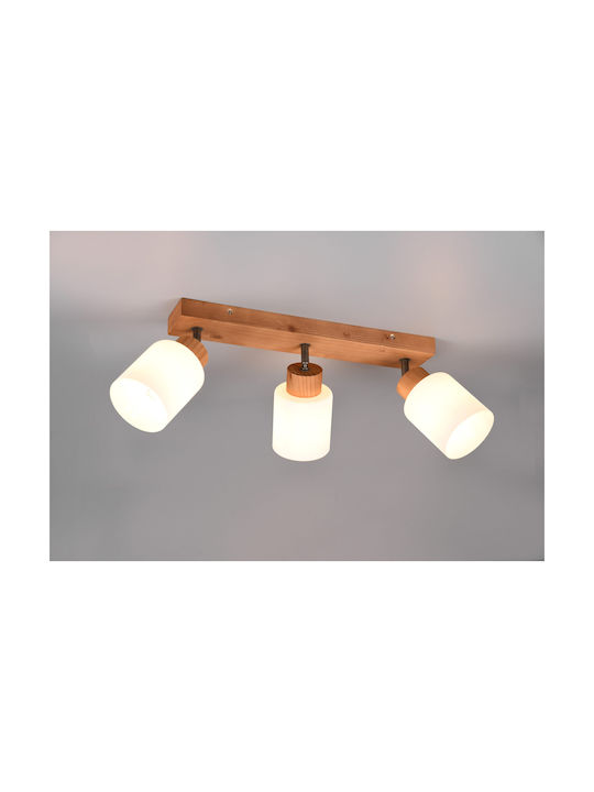 Trio Lighting Assam Double Spot with Socket E14 in Brown Color