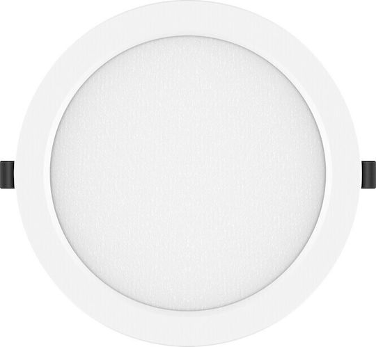 Geyer Στρογγυλό Χωνευτό LED Panel 20W με Θερμό Λευκό Φως 3000K 22.2εκ.