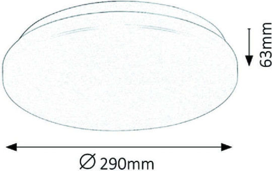 Rabalux Rund Vertieftes LED-Panel 20W 29,5cm