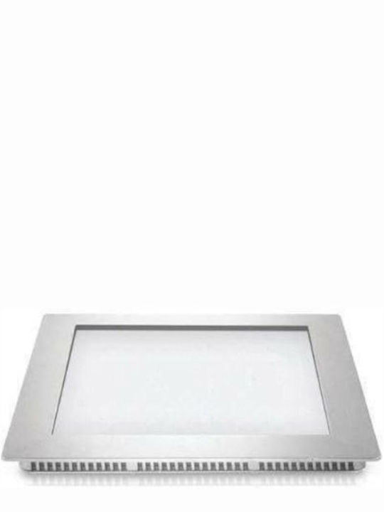 Fos me Τετράγωνο Χωνευτό LED Panel 18W με Ψυχρό Λευκό Φως 6500K 22.5x22.5εκ.