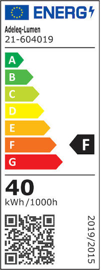Adeleq Square LED Panel 40W with Natural White Light 4000K 60x60cm