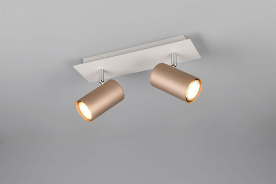 Trio Lighting Marley Einzel Spot in Braun Farbe