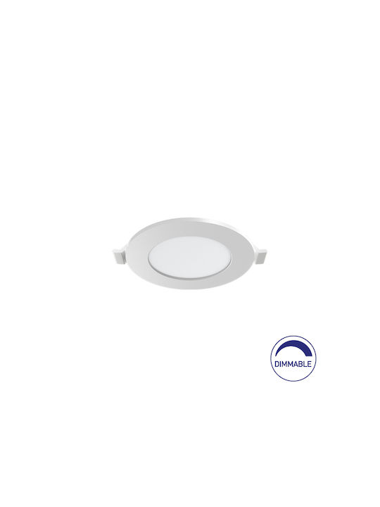 Braytron Στρογγυλό LED Panel 4W με Θερμό Λευκό Φως 3000K