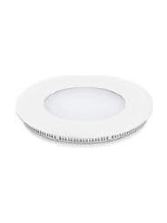 Fos me Rund Metallisch Einbau Spot mit integriertem LED und Warmweißes Licht Weiß 8.5x8.5cm. 1Stück