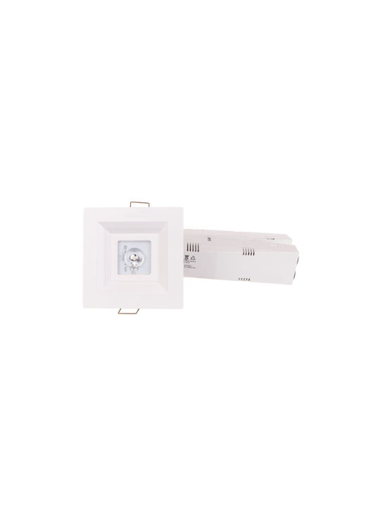Awex Rechteckig Einbau Spot Weiß 9.5x3cm. 1Stück