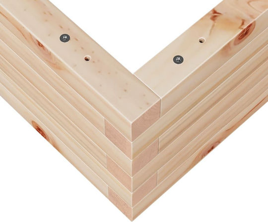 vidaXL Planter Box Lemn Maro 70x70x23cm.
