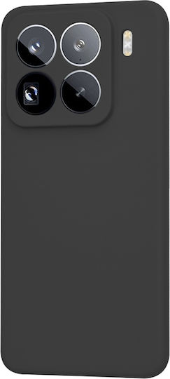 Techsuit Softflex Umschlag Rückseite Silikon Schwarz (Xiaomi 15 Pro)