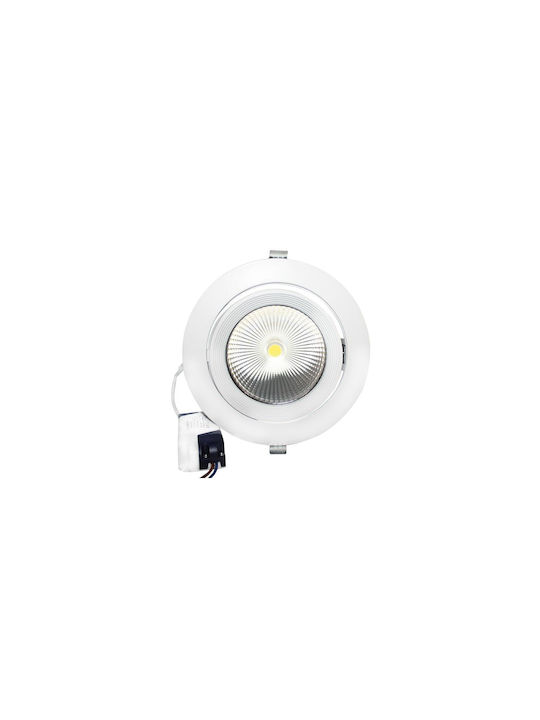 Aca Metallic Recessed Spot with Integrated LED and Natural White Light White