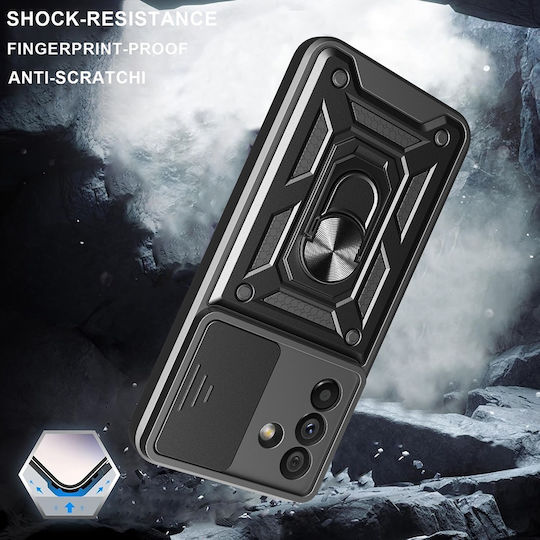 Techsuit Camshield Umschlag Rückseite Kunststoff / Silikon Schwarz (Samsung Galaxy A56 5G)