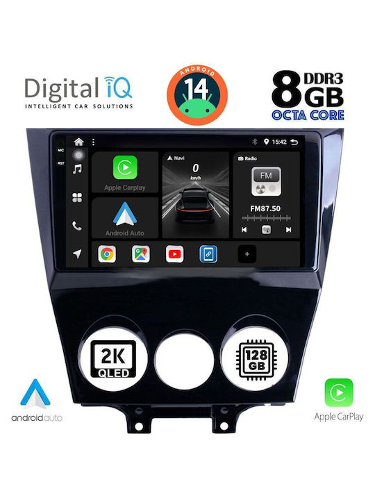 Digital IQ Car Audio System for Mazda RX-8 2008 (Bluetooth/USB/AUX/WiFi/GPS/Apple-Carplay/Android-Auto) with Touch Screen 9"