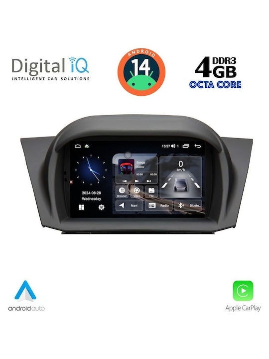 Digital IQ Car Audio System for Ford Fiesta 2008-2017 (Bluetooth/USB/AUX/WiFi/GPS/Apple-Carplay/Android-Auto) with Touch Screen 7"